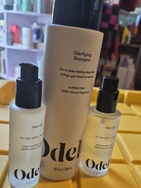 Clarifying Shampoo & Hair Oil Set Odele New.